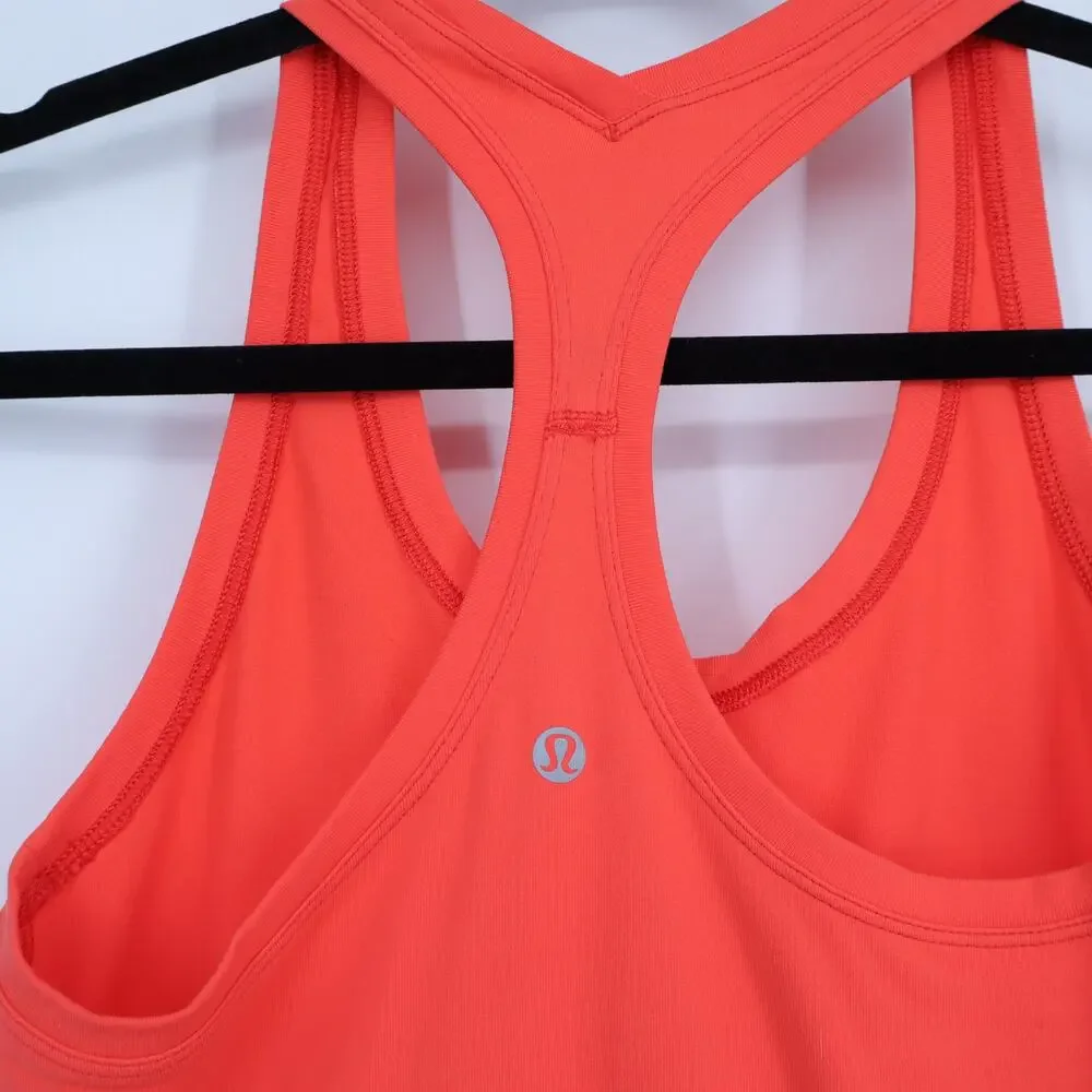 LULULEMON Cool Racerback Knit Tank Top Cape Red Active Knit Women's 4